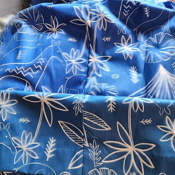 '70s SunDress Alice Of California M Blue Funky Animal Graphic Print Dress New - Picture 12 of 12